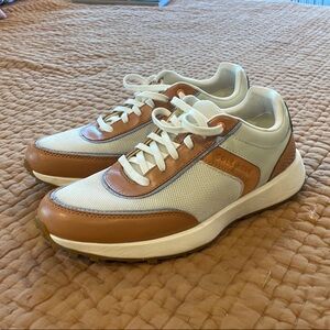 Cole Haan Brown and White Sneakers with Suede Accents